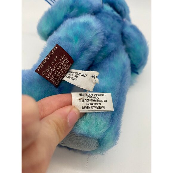 1993 Ty Beanie Babies The Attic Treasure Collection "Azure" Blue Bear Plush - Picture 9 of 9